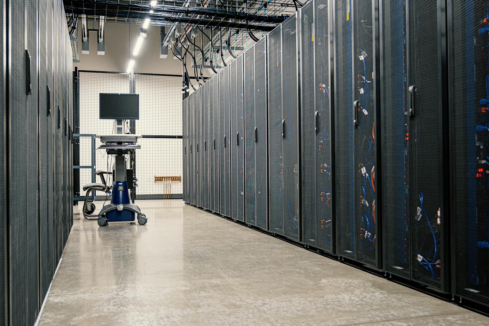 Server racks in a modern cloud data center